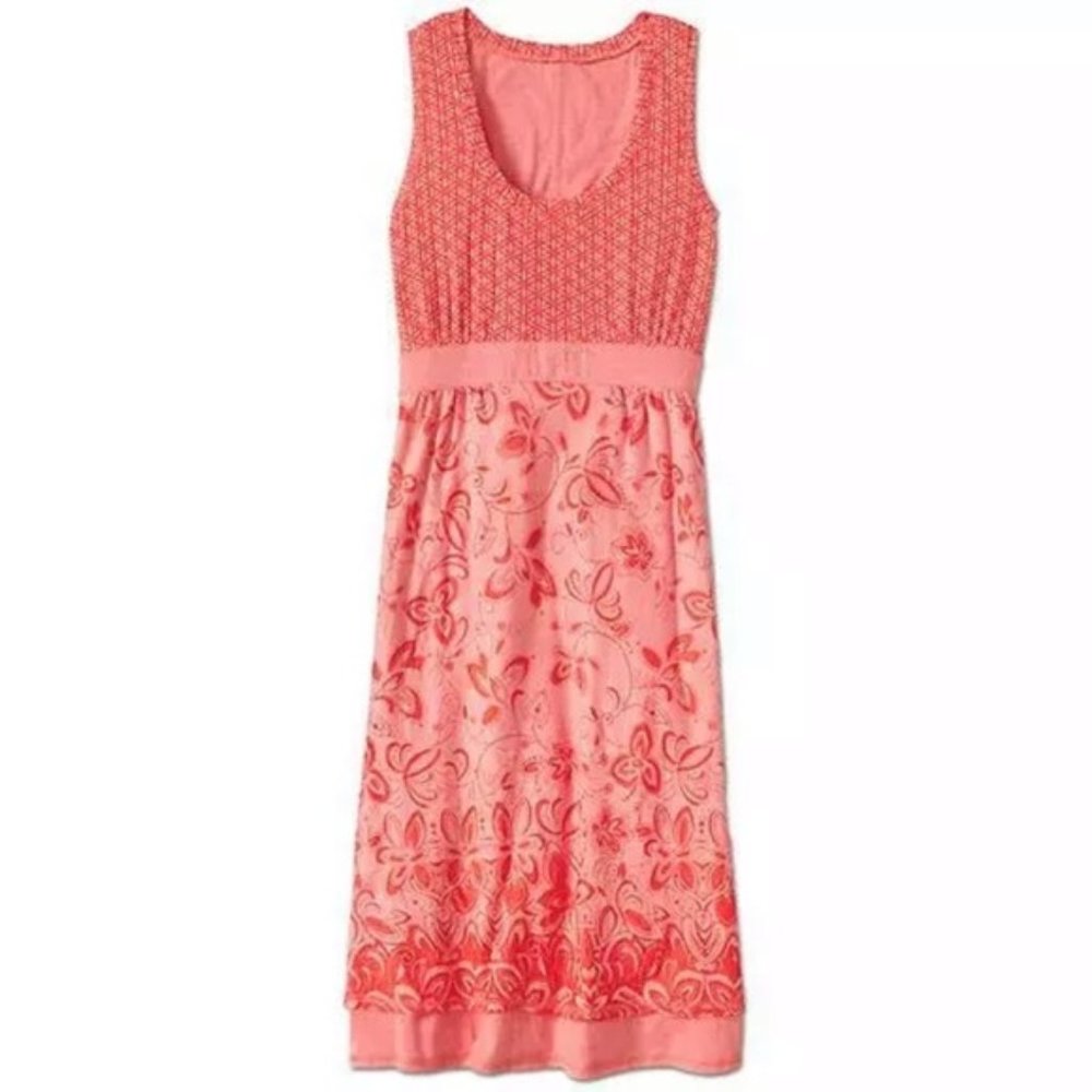 Athleta Vyasa Flame Red Tiger Lily Dress